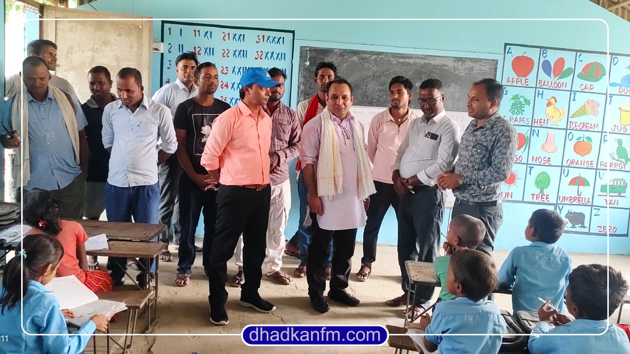 सांसद धिमालद्वारा विद्यालयको अनुगमन, पहिलो तलब बराबरको रकम सहयोग गर्ने घोषणा